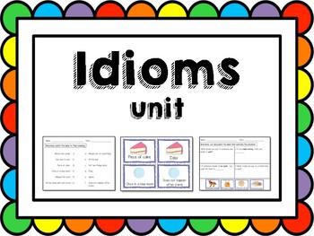 Preview of Illustrated Idioms (Adapted Activities and Assessment)