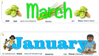 Preview of Illustrated Months of the Year
