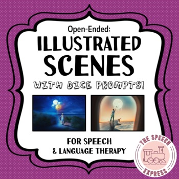Preview of Illustrated Picture Scenes with Dice Prompts for Speech and Language
