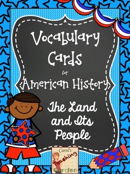 Preview of Illustrated Vocabulary Cards & Definitions: Early American History and Geography