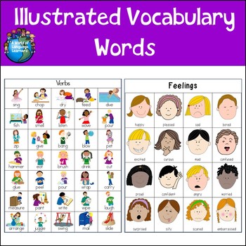 Preview of Illustrated Vocabulary Words | Picture Posters