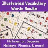 Illustrated Vocabulary Words Bundle |  Pictures for ESL La