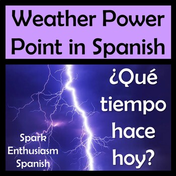 Preview of Illustrated Weather Power Point in Spanish