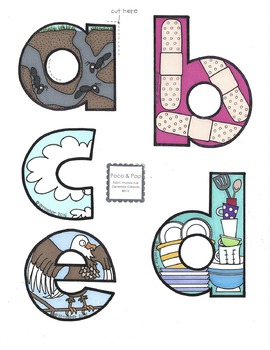 Preview of Illustrated lowercase alphabet