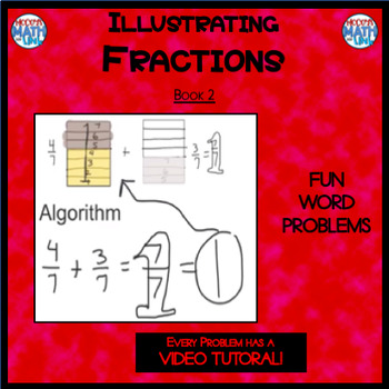 Preview of Illustrating Fractions - Book 2: (ie: 5/6 + 4/6) (Distance Learning)