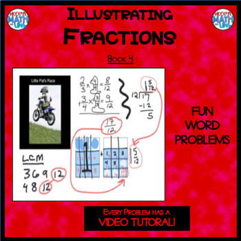 Preview of Illustrating Fractions - Book 4: (ie: 2/3 + 3/4) (Distance Learning)