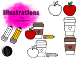 Illustrations - Pomme café crayon
