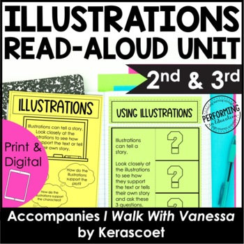 Preview of Illustrations Read-Aloud Unit | Use With Book I Walk With Vanessa | 2nd-3rd