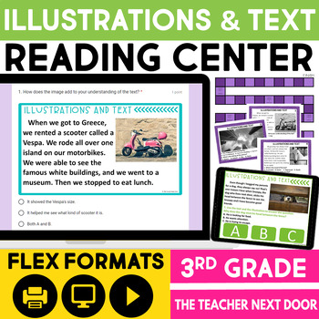 Preview of Illustrations and Text Reading Center - Illustrations and Text Reading Game