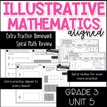 Preview of Illustrative Math Aligned Extra Practice Homework - Grade 3 Unit 5