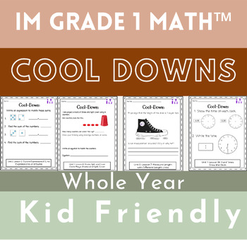 Preview of IM Grade 1 Math™ Cool Downs in Google Slides & PDF