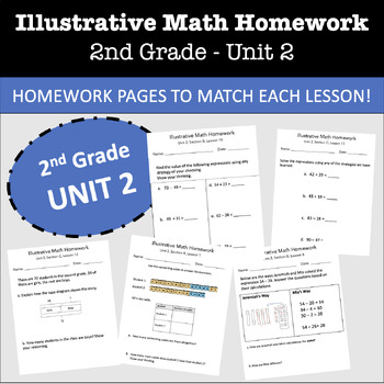 Preview of IM Grade 2 Math Homework- 2nd Grade- Unit 2