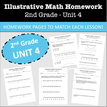 Preview of IM Grade 2 Math Homework- 2nd Grade- Unit 4