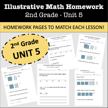 Preview of Illustrative Math Daily Homework- 2nd Grade- Unit 5