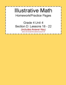 Preview of IM Grade 4 Math™ Unit 4 Section D Homework Practice Problems