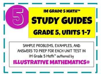 Preview of Illustrative Math, Grade 5, UNIT STUDY GUIDES, Unit 1-7