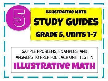 Preview of Illustrative Math, Grade 5, UNIT STUDY GUIDES, Unit 1-7