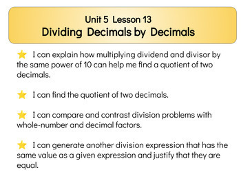 Preview of Illustrative Math Grade 6 Unit 5 Lesson 13 Dividing Decimals by Decimals