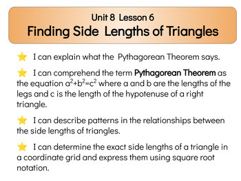 Preview of Illustrative Math Grade 8 Unit 8 Lesson 6 Finding Side Lengths of Triangles