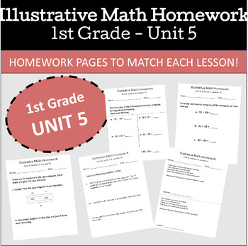 Preview of Illustrative Math Homework- 1st Grade- Unit 5