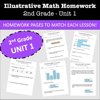 Preview of Illustrative Math Homework- 2nd Grade- Unit 1