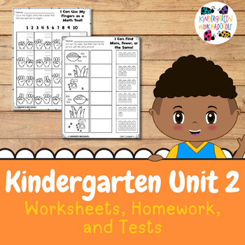 Preview of IM Kindergarten Math™ Unit 2 Follow Up - Numbers 1-10 Worksheets and Homework