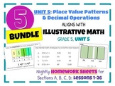 Illustrative Math HOMEWORK Grade 5, Unit 5 BUNDLE Place Va