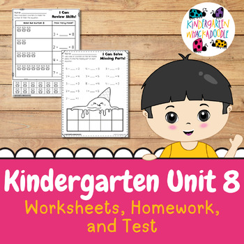 Preview of IM Kindergarten Math™ Unit 8 Follow Up - Worksheets, Homework, and Tests