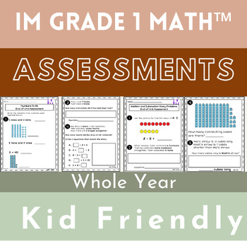 Preview of IM Grade 1 Math™ Unit Assessments in Google Slides & PDF