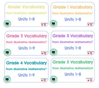 Preview of IM K-5™ Vocabulary Cards Bundle for Grades K-5