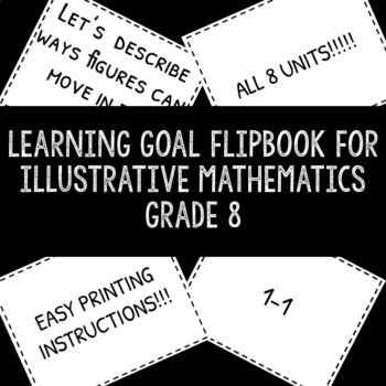 Preview of Illustrative Mathematics (8th Grade) Learning Goals in a Flipbook Format