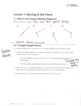 Preview of Illustrative Mathematics - Accommodated/Modified Unit 1 Notes - 8th Grade