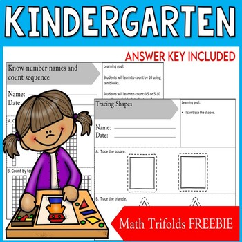 Preview of Free Kindergarten Worksheets for Math