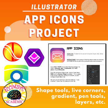 Preview of Illustrator - App Icons Project
