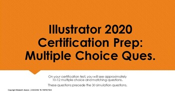 Preview of Illustrator Certification | MULTIPLE CHOICE SECTION STUDY GUIDE