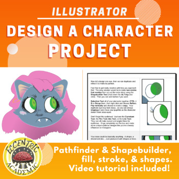 Preview of Illustrator - Character Design with Written and Video Tutorials