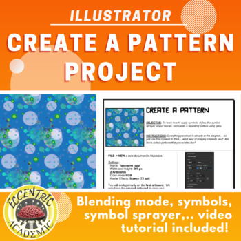 Preview of Illustrator - Designing a Pattern with Written and Video Tutorials