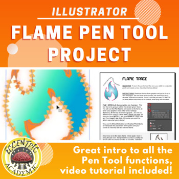Preview of Illustrator - Pen Tool Practice with Written and Video Tutorials