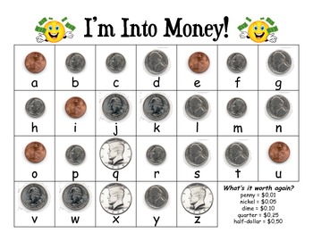 Preview of I'm Into Money - Vocabulary/Money activity
