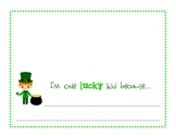 I'm One Lucky Kid St. Patrick's Day Writing
