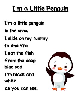 Preview of I'm a Little Penguin Poem