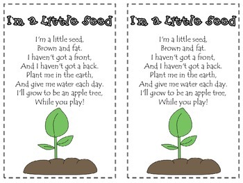 I'm a Little Seed Poetry Pack by Amber Morrow | TPT