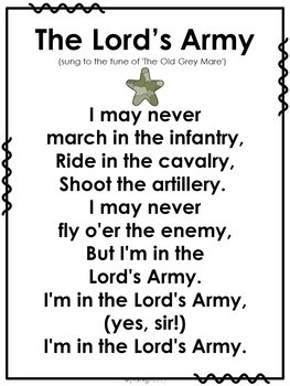 I&#039;m in the Lord&#039;s Army (Biblical Military Unit) | TpT