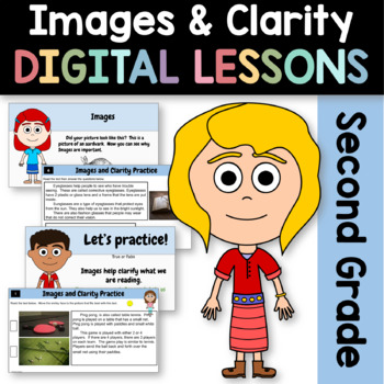 Preview of Images & Clarity Informational Texts 2nd Grade Google Slides | Guided Reading