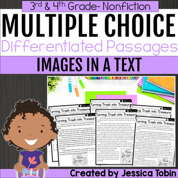 Preview of Images in a Text Differentiated Reading Passages 3rd 4th Grade Multiple Choice