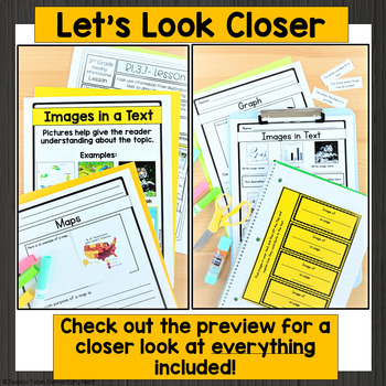 Nonfiction Text Features and Images 3rd Grade RI.3.7 with Digital