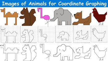 Preview of Images of animals for coordinate graphing