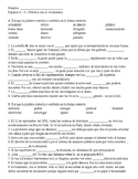 Imagina ch. 3 vocabulary practice sheet - Spanish 4