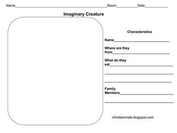 Preview of Imaginary Creature Worksheet