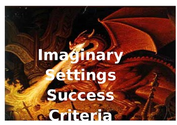 Preview of Imaginary worlds writing success criteria